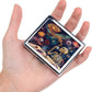 Cute and Stylish Metal Pill Box - Compact Portable Pill Organizer with 8 Compartments, Food-Grade Divider, Ideal for Travel, Vitamins, Jewelry, Cosmetics (Cosmic Brew)