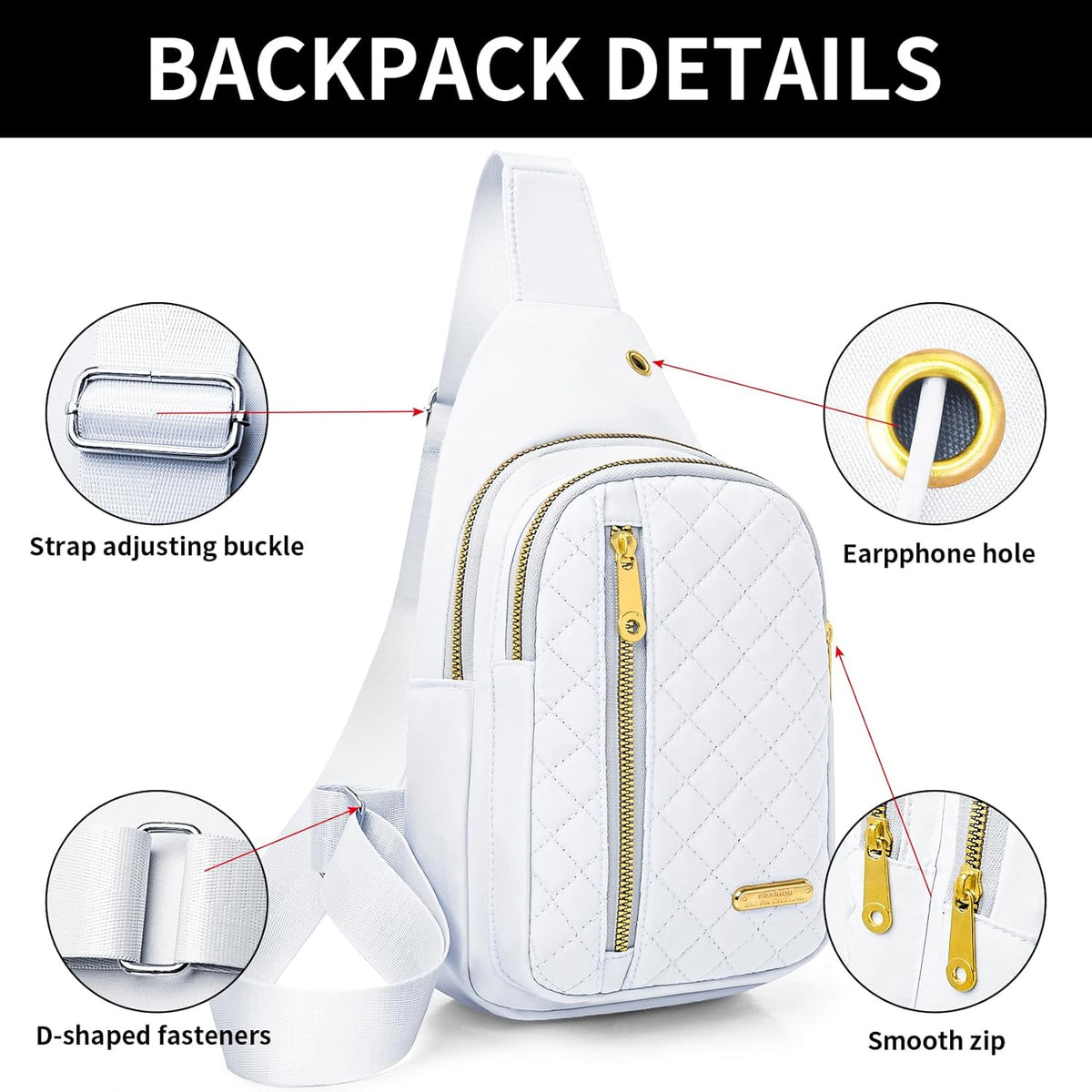 Small Sling Bag For Women Men Casual Crossbody Sling Backpack