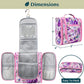 PAVILIA Toiletry Bag Travel Bag for Women Men, Hanging Cosmetic Organizer, Water Resistant Makeup Bag for Accessories Toiletries, Large Travel Essentials Kit (Floral Pink)
