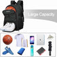 LARIPOP Basketball Bag, Sports Backpack with Ball Holder & Shoe Compartment, Water Resistant Gym Bag for Soccer Volleyball Travel