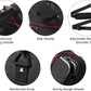 110L/140L Expandable Soft-Sided Foldable Duffle Bag with 2 Rubber Wheels,Packable 32” Rolling Carry-On with Multi-Pockets & Compartments,Black Red - Roamly