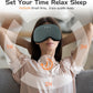 Bluetooth Sleep Mask, 2 in 1 Bamboo Cotton 3D Sleeping Headphones for Side Sleepers Sleep Mask with Timming Setting, Blackout Eye Mask for Sleeping Travel Meditation Men Women