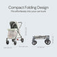 Familidoo Q1 Multi-Use Kids Wagon Stroller – Foldable, Lightweight & All-Terrain for Kids & Pets – 5-Point Safety Harness, Rain Cover & Compact Travel Design – Supports Up to 132 lbs (Sage Green)
