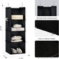 YOUDENOVA Hanging Closet Organizer, 4-Shelf Closet Hanging Storage Shelves, Black