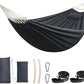 Chihee Cotton Hammock Large Soft Breathable Camping Hammock Holds Up to 660lbs Portable Tree Hammock with Detachable Spreader Bar Pillow 2 Strong Webbings 2 Carabiners Patio Garden Indoor Outdoor