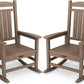 SERWALL Outdoor Rocking Chair Set of 2, HDPE Patio Rocking Chair All-Weather Porch Rocker for Balcony, Yard, Brown