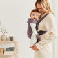 BabyBjörn Baby Carrier Mini, Cotton, Dark Purple | Newborn Carrier (7-25 lbs), Ergonomic, Easy-to-Use