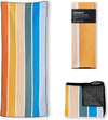 Nomadix Original Towel - Perfect for Beach, Pool, Travel, Camping, Yoga - Made with Recycled Materials - Super Absorbent - Sand Resistant - Stripes Retro - 72.5" x 30"