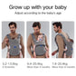 Baby Carrier Newborn to Toddler,Newborn Carrier(7-25lbs) with Head Support, Cozy Baby Wrap Carrier, with Hook&Loop for Easily Adjustable, Soft Fabric (Breathable Black) (Summer-Gray)