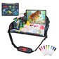 Kids Travel Tray for Airplane - Toddler Car Seat Table Tray, Road Trip Essentials for Boys & Girls, Carseat Lap Desk for Kids Road Trip Activities, Dinosaur