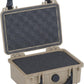 MEIJIA IP67 waterproof hard compact case,Customizable Fit Foam,8.12”x6.56”x 3.56”,Fit Use of Drones, Cameras,Equipments,lens (Desert Tan)