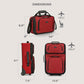 U.S. Traveler Rio Fabric Expandable Carry-on Luggage, Rolling Suitcase, Red, 2 Wheel Set