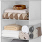 StorageWorks Hanging Closet Organizer, 3-Shelf Hanging Closet Shelves with Top Shelf, 15 ¾"W x 12" D x 31" H, Extra-Large Space, Light Grey