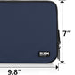 BUBM Double Layer Electronic Accessories Organizer, Travel Gadget Bag for Cables, USB Flash Drive, Plug and More, Perfect Size Fits for iPad Mini (Medium, Dark Blue)