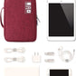 mygreen Travel Cable Organizer Bag, Two-Layer Electronics Accessories Organizer Bag for Cables, Chargers, Power Bank, Mouse,iPad, Phone, Kindle, SD Card, Wires, Cords, and Accessories Red