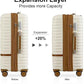 Joyway Luggage Set 3 Piece Suitcase Sets with Spinner Wheel,Hardside Expandable Travel Laggage with TSA Lock (13/20/24/28 White brown