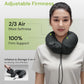 BENEUNDER Travel Neck Pillow for Airplane, Inflatable Compact 360°Head Support Pillow, Comfortable Breathable Cover for Travel, Train,Car with Storage Bag, Black