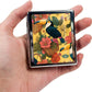 8‑Compartment Metal Pill Box Organizer – Portable Medicine Case 3″×2.6″ | Food‑Grade Dividers | Secure Snap Button Lid | Travel & Gift for Seniors (Tropical Toucan Garden)