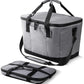CleverMade Collapsible Insulated Cooler Bag – Leakproof Soft Folding Cooler for Beach, Travel, Car