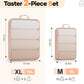 Veken 2/6/9/11 Set Compression Packing Cubes for Travel Essentials,Compressible Expandable Large Luggage Suitcase Organizer Bags for Clothing,Durable Space Saver Storage Bags(Beige)