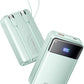 Portable Charger Power Bank - 30000mAh 65W Laptop Travel Essentials Battery Pack USB C Built in Cable Phone Fast Charging Compatible with iPhone 16 15 14 13 iPad MacBook Samsung Google (Green)