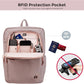 Swissdigital Design Laptop Backpack For Women,College Bookbags With USB Charging Port,Cute Computer Backpacks For Work Business,Pink | KATY ROSE