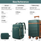 Luggage Sets 3 Piece, Carry On Luggage 20In With Spinner Wheels,PC Hardside Suitcase Set with TSA Lock,Durable Carry On Suitcase With Travel Backpack for Men (Dark Green, 3 piece set (BP/20inch))