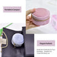 TAIMY Small Jewelry Travel Case, Round Mini Travel Jewelry Box for Women Girls, Portable Mini Jewelry Travel Organizer Boxes for Rings Earrings Necklaces Bracelets(Pink Lavender)