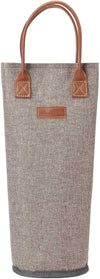 Zormy Single Bottle Insulated Wine Tote, Brushed Khaki Padded Cooler