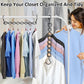 12 Pack Space Saving Hangers for Clothes, Heavy Duty 30Lbs Capacity Magic Clothes Space Saver Sturdy Metal Hanger Organizer with 360° Swivel Hook, Closet Organizers Storage Dorm Essentials Black