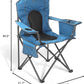 Arrowhead Outdoor Portable Folding Camping Quad Chair w/ 4-Can Cooler, Cup-Holder, Heavy-Duty Carrying Bag w/Easy Carry Shoulder Strap, Padded Armrests, Supports up to 330lbs, USA-Based Support
