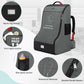 RAINSMORE Padded Car Seat Travel Bag for Airplane Heavy Duty Car Seat Backpack for Air Travel Baby Carseat Cover Bags for Airport Large Car Seats Carrier Fits Car Seats & Booster Seats,Gray