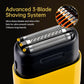 Mini Steel Electric Foil Shavers for Men: Upgraded Mini Electric Razor– Portable Travel Shaver with IPX7 Waterproof, Ultra-Long BatteryLife, and Triple Blade Technology Mini Razor (Sunburst Yellow)