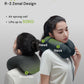 BENEUNDER Travel Neck Pillow for Airplane, Inflatable Compact 360°Head Support Pillow, Comfortable Breathable Cover for Travel, Train,Car with Storage Bag, Black