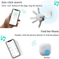 Key Finder, Bluetooth Tracker Item Locator with Key Chain for Keys Pet Wallets or Backpacks and Tablets, Batteries Include (1 White & 1Gray, 2 Pack)
