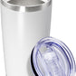 20 oz Tumbler Coffee Tavel Tumblers Bulk with Lid Stainless Steel Double Wall Vacuum Insulated Mug Powder Coated Cups fit Car Cupholder for Hot and Cold - White, 1Pack