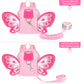 Accmor Toddler Harness Backpack Leash, Cute Butterfly Kid Backpacks with Anti Lost Wrist Link, Mini Child Backpack Harness Leashes Walking Wristband Travel Bag Harness Rein for Baby Girls (Pink)