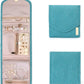 BAGSMART Travel Jewelry Organizer Case Foldable Jewelry Roll for Journey Rings, Necklaces, Earrings, Bracelets,Mini,Teal