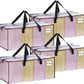 VENO 4 Pack Moving Bags Extra Large Storage Bags for College Move-In, Heavy-Duty Storage Totes, Packing Boxes, and Wardrobe Moving Supplies - Durable Laundry Bags for Clothes (Clear, 4 Pack)