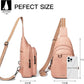 7L Sling Bag for Women Men Leather Small Sling Backpack Daypack Anti Theft Fanny Pack Crossbody Purse Travel