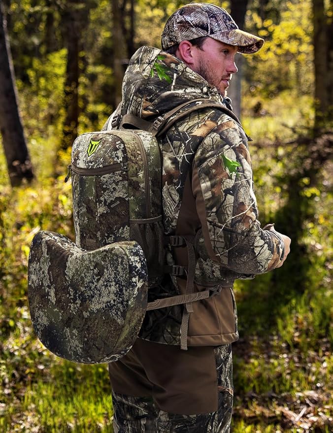 TIDEWE Vest with Seat, Lightweight Vest with Multi-Compartment Storage, Portable Backpack with 11 Adjustable Straps
