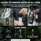 Tactiko Survival 20oz/600ml Purifying Water Bottle Filter Kit - Filter 265 Gal. Water from Rivers, Lakes & Streams - SGS Certified - UF Membrane, Activated Carbon - Camping, Hiking, Emergency (Black)