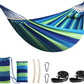 Chihee Cotton Hammock Large Soft Breathable Camping Hammock Holds Up to 660lbs Portable Tree Hammock with Detachable Spreader Bar Pillow 2 Strong Webbings 2 Carabiners Patio Garden Indoor Outdoor