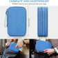 FYY Electronic Organizer, Large Travel Cable Organizer Bag Pouch Electronic Accessories Carry Case Portable Waterproof Double Layers All-in-One Storage Bag for Cable, Cord, Charger, Phone, Cyan