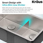 KRAUS Standart PRO™ 32-inch 16 Gauge Undermount 60/40 Double Bowl Stainless Steel Kitchen Combo with WasteGuard™ Continuous Feed Garbage Disposal, KHU103-32-100-75MB
