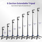 Selfie Stick Tripod for Gopro Camera, 62" Extendable Tripod Stand with 360° Ball Head 1/4" Screw, Portable Lightweight Camera Tripod for GoPro Max Hero 11 10 9 8 7 6 5 DJI OSMO Action Camera