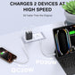 [2-Pack]50W USB C Wall Charger Block, 5-Port C Charger Fast Charging Block PD Power Adapter +QC 3.0 Multiport Type C Box Brick Cube USB A Wall Plug for iPhone 16/15/14/13 Pro Max,Samsung Galaxy(Black) - Roamly