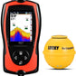 LUCKY Portable Fish Finder Transducer Sonar Sensor 147 Feet Water Depth Finder LCD Screen Echo Sounder Fishfinder with Fish Attractive Lamp for Ice Fishing Sea Fishing