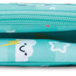 PackIt Freezable Classic Lunch Box, Happy Clouds, Built with ECOFREEZE Technology, Fully Freezable, Collapsible, Reusable, With Zip Front Pocket and Buckle Handle, Designed for Fresh Lunch On the Go