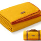 100% Wool Blanket, 62" x 86", Warm, Thick, Washable, Military Wool Blanket, Great for Camping, Outdoors, Sporting Events, Survival Kits, Yellow